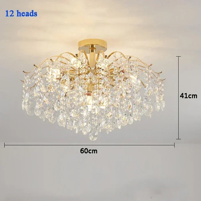 Modern Crystal LED Lights Chandelier For Living Room Decor Bedroom Ceiling Lamp Hanging Light Fixture Home Decoration Luxury