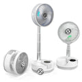 Portable Standing Oscillating Fan with Remote 20000mAh White Rechargea