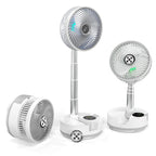 Portable Standing Oscillating Fan with Remote 20000mAh White Rechargea