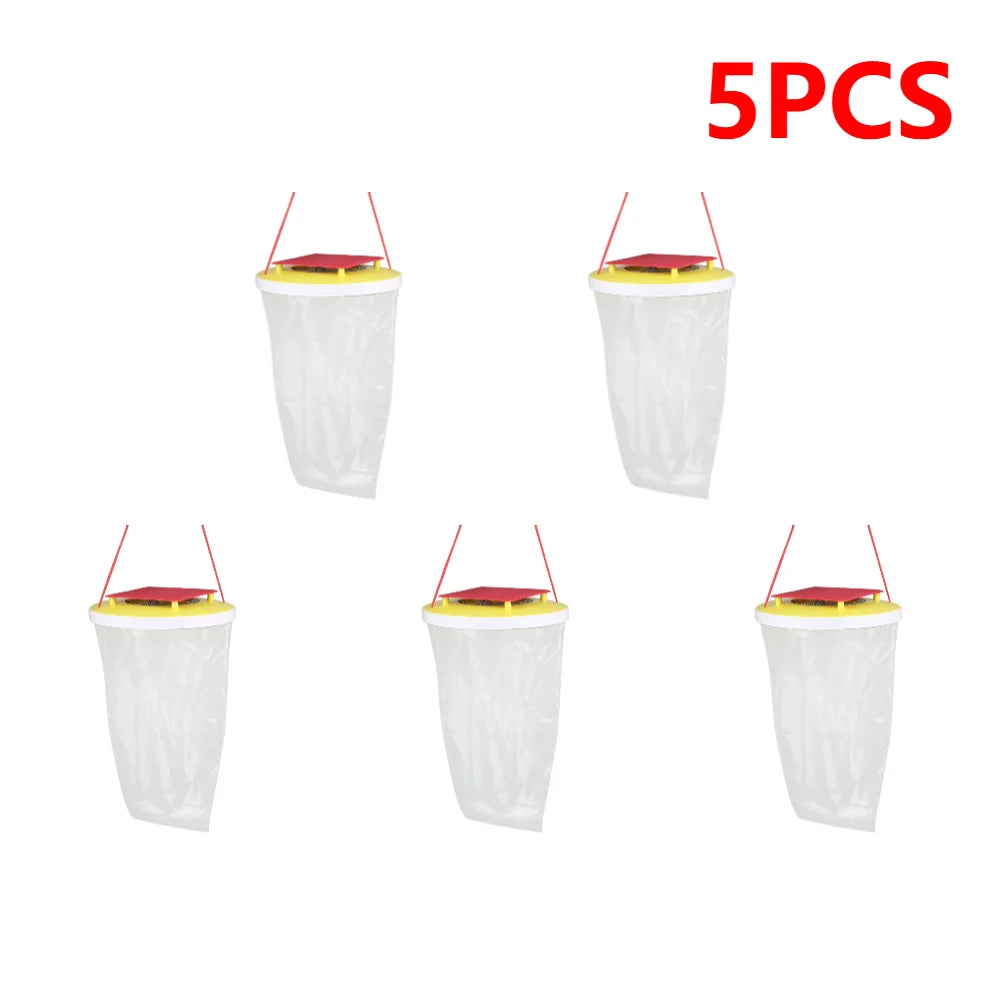 1-10PCS Fly Trap Hanging Fly Catcher Non-toxic Fly Lure Bag Pest Trap With Bait Insect Bug Killer Garden Hanging Flycatcher