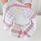 Large Plaid Kitchen Dish Towels Absorbent Tea Towels Soft and Reusable Cleaning Cloths Quick Drying Dish Rags for Washing Dishes