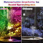 Indoor and outdoor 6.5w solar fountain, automatic bird bath fountain, with DIY nozzle set, suitable for gardens, courtyards,