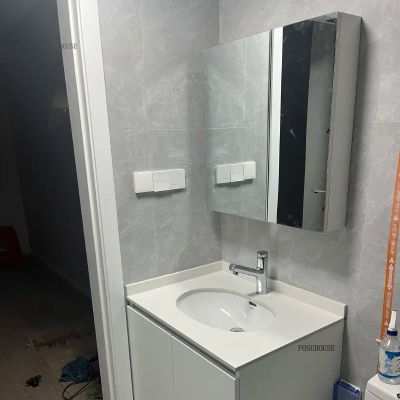 Bathroom Wall Mounted Mirror Cabinet Modern Smart Bathroom Cabinets with Mirror Creative Bathroom Storage Cabinet Home Furniture