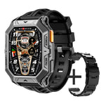 Men's Rugged Smart Watch 2.13" AMOLED HD Touch Screen Heart Rate Monitor 10M Waterproof 1000mAh Compass Outdoor Sports Watch