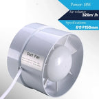 4/6 inch Silent Ventilation Air Vents Ventilator Extractor Exhausted E