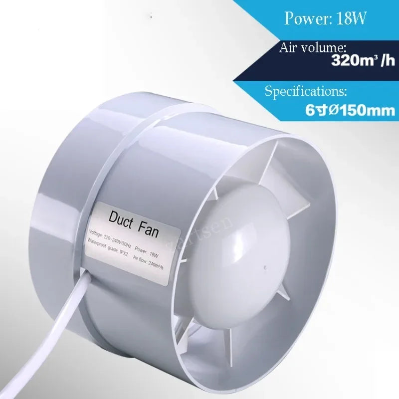 4/6 inch Silent Ventilation Air Vents Ventilator Extractor Exhausted E