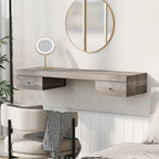 Wall-mounted Vanity Desk, Floating Vanity Shelf with Drawers, Dressing Table ,Computer Table Desk, Home Office Desk