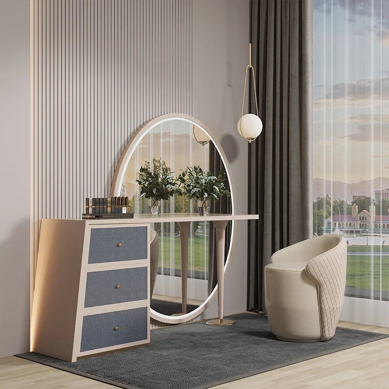 Hairstyles Dressing Makeup Vanities Table Mirror Chair European Coffee Modern Dressing Makeup Nail Wood Penteadeira Furniture