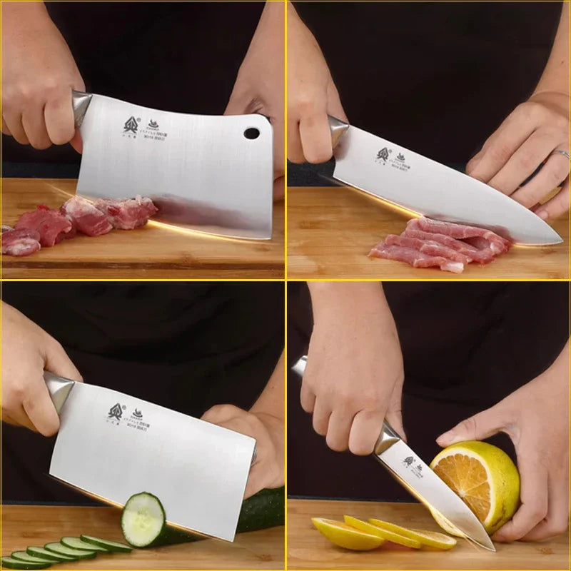 All steel knife set kitchen home professional chef knife knife with spatula spoon cooking tool combination, kitchen accessories