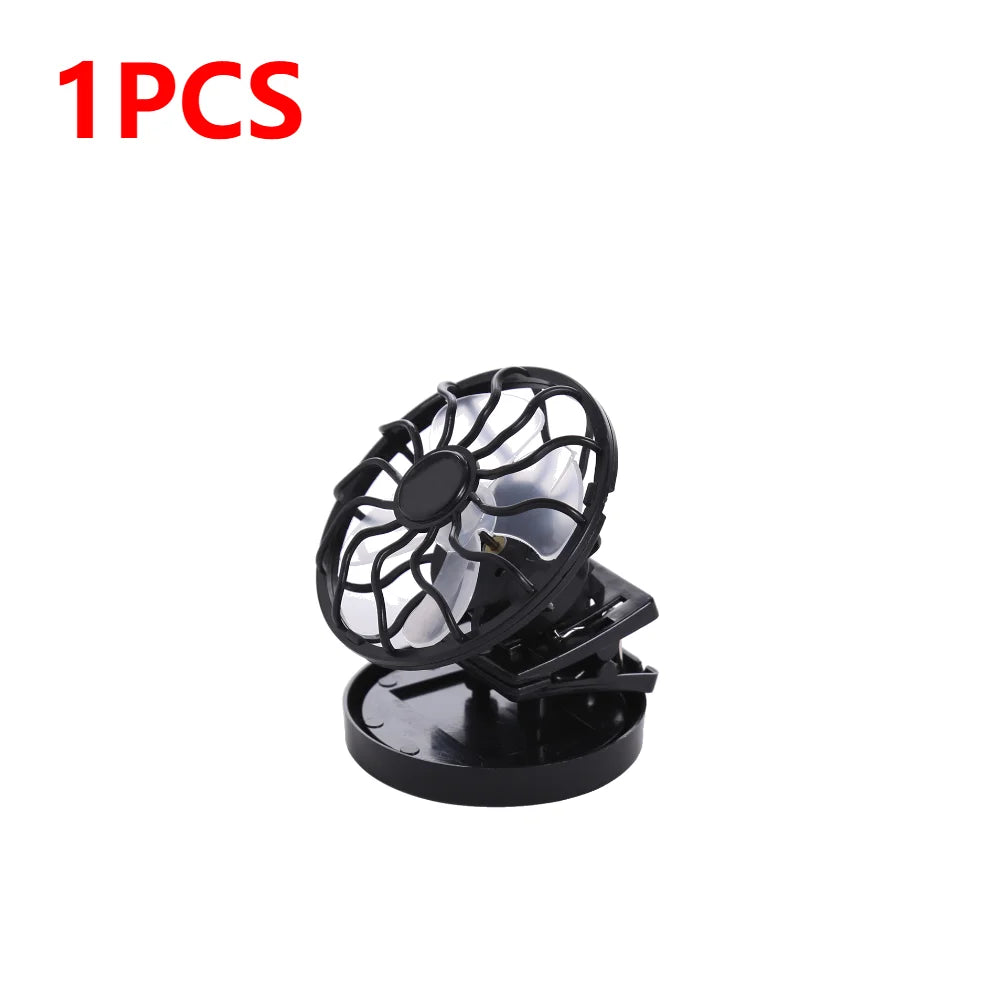 1/2/3PCS Solar Powered Cooling Fan Clip On Mini Solar Fan Outdoor Camp