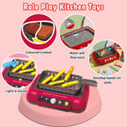 20Pcs DIY Kitchen Cooking Toy Set With Sound & Light Color Multi-Functional Induction Children‘s Play House Food Toys Gifts