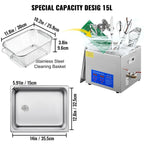 VEVOR Ultrasonic Cleaner with Digital Timer - 2L to 30L Stainless Steel Tank for Jewelry, Glasses, Watches & Industrial Parts