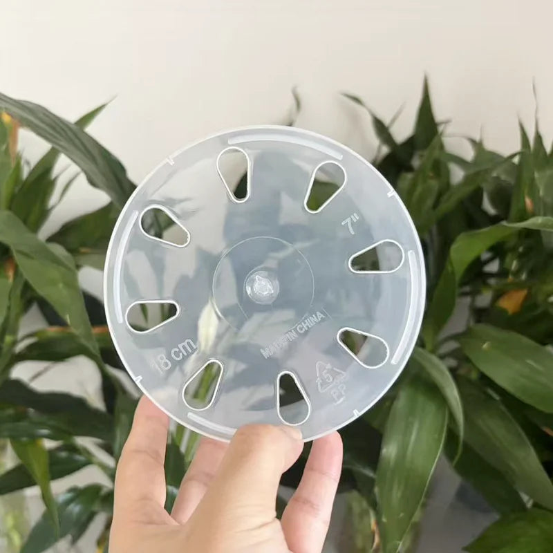 6Pcs 10/12/15/18/20/23CM Clear Nursery Pots Transparent Plastic Planter with Drainage Hole Seed Starting Pot Flower Plant Contai