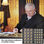 Portable Coin Collection Set 300 Panels Pvc Transparent Loose-leaf Philatelic Book Album with Zipper Protection Coin Collections