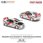 POP RACE1/64 Mitsubishi Supercar Collection Ornament Lancer Evolution IV Alloy Racing Model