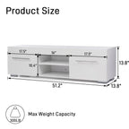 Modern High Gloss TV Stand for 59" TV