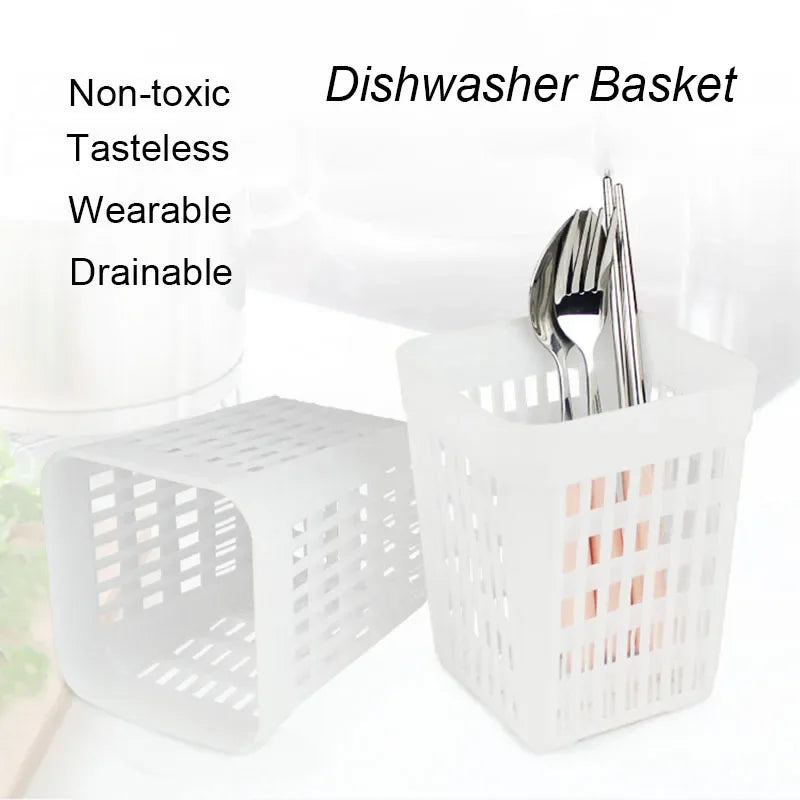 Dishwasher Cutlery Basket Spoon Fork Chopsticks Knife Storage Basket Plastic Cutlery Holder Kitchen Accessories Tools Organizer