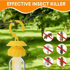 1/20pcs Garden Plastic Fruit Fly Trap Killer Anti Pest Insect Wasp Control Attracting Trapping Drosophila Hanging Trap Catcher