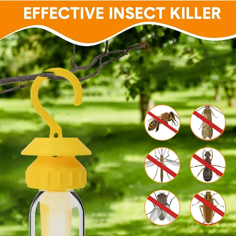 1/20pcs Garden Plastic Fruit Fly Trap Killer Anti Pest Insect Wasp Control Attracting Trapping Drosophila Hanging Trap Catcher