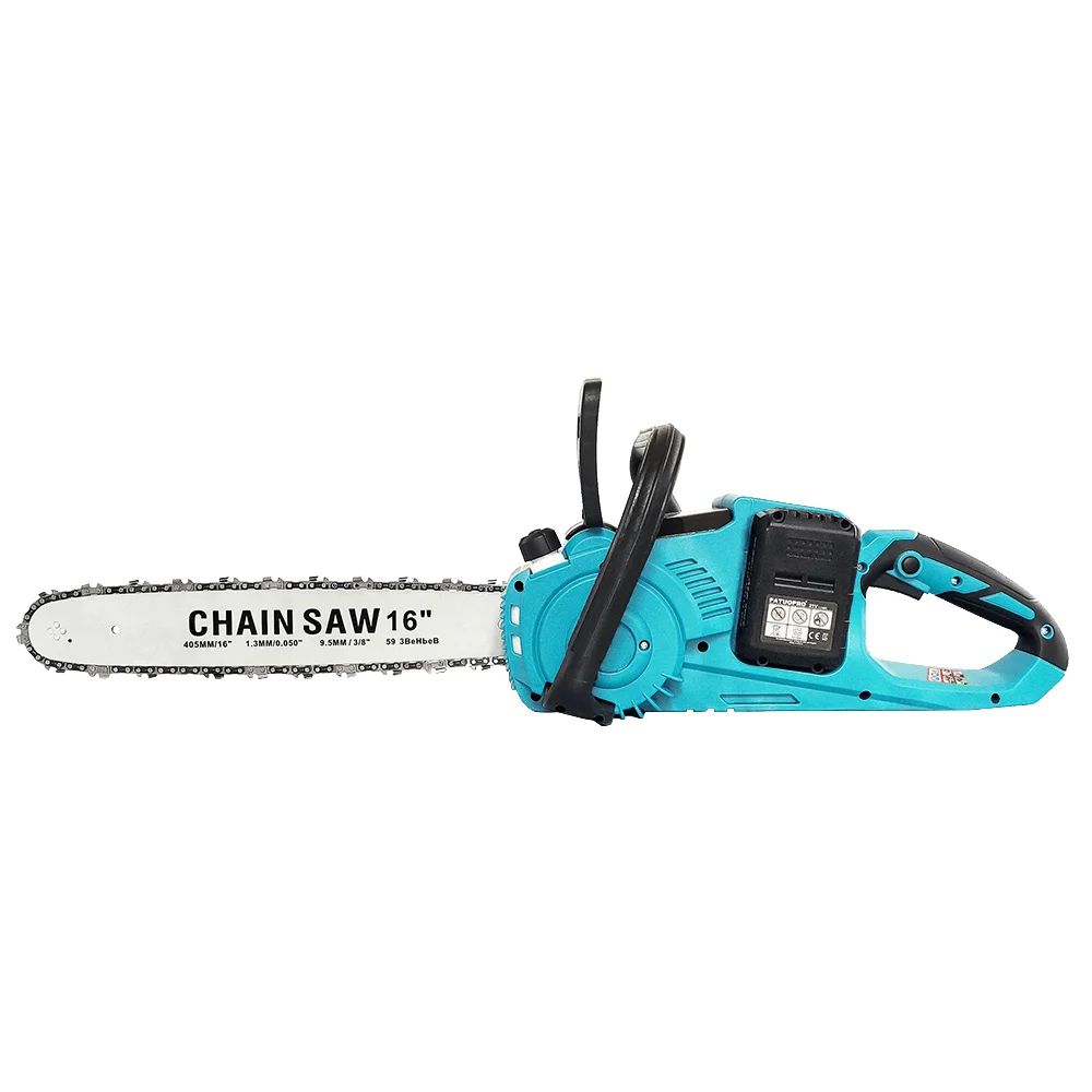 Brushless 16Inch Cordless Electric Chain Saw Woodworking Tools For Orchard Branch Handheld Cutter For Makita Battery(No Battery)