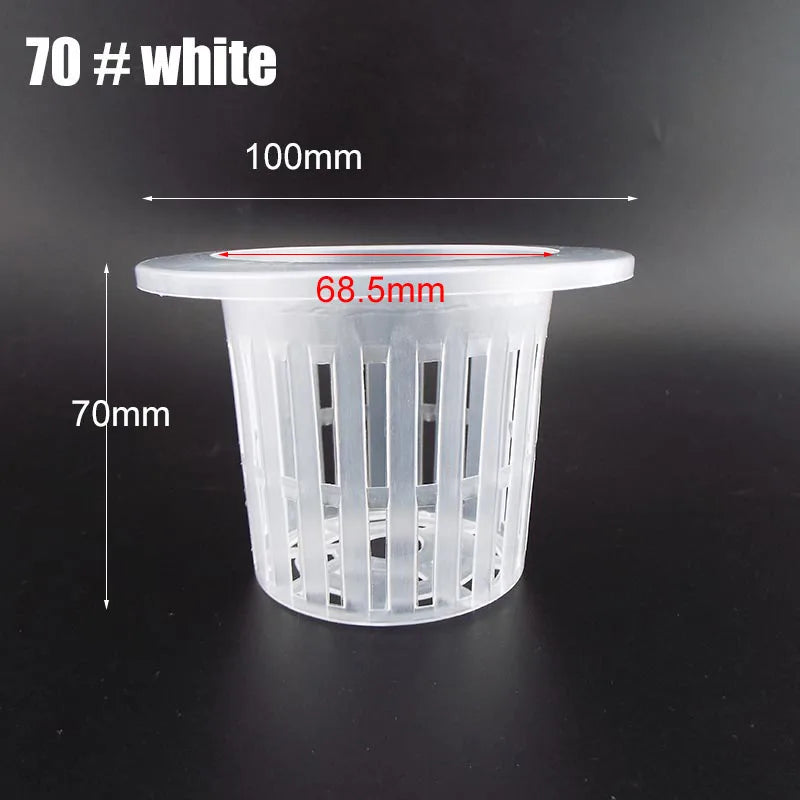 50pcs Hydroponic Soilless Mesh Net basket Plant veg Grow Nursery Cup Pot Sponge tray Aeroponic Veg Planter Clone Colonization q1