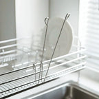 Kitchen Glove Drying Rack with Cup Hooks, Stainless Steel Drain Storage Organizer, Multifunctional Kitchen Utensil Drying Tool