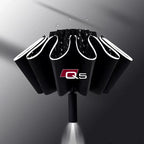 Car Umbrella With LED Flashlight Reflective Stripe Reverse Umbrella for audi sport RS A1 A3 A4 B7 B8 A5 A6 A7 A8 Q3 Q5 Q7 Q8 TT