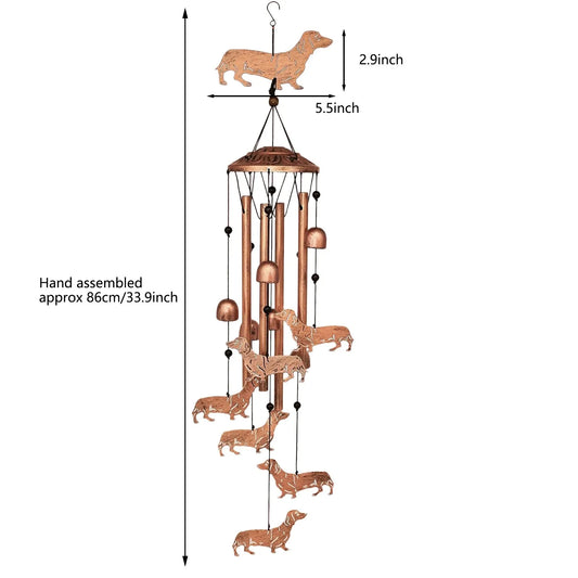 Wind Chimes Memorial Housewarming Wind Chimes For Outside Metal Wind Chimes Dog Gifts For Women/Men Wind Chime Memorial Mom