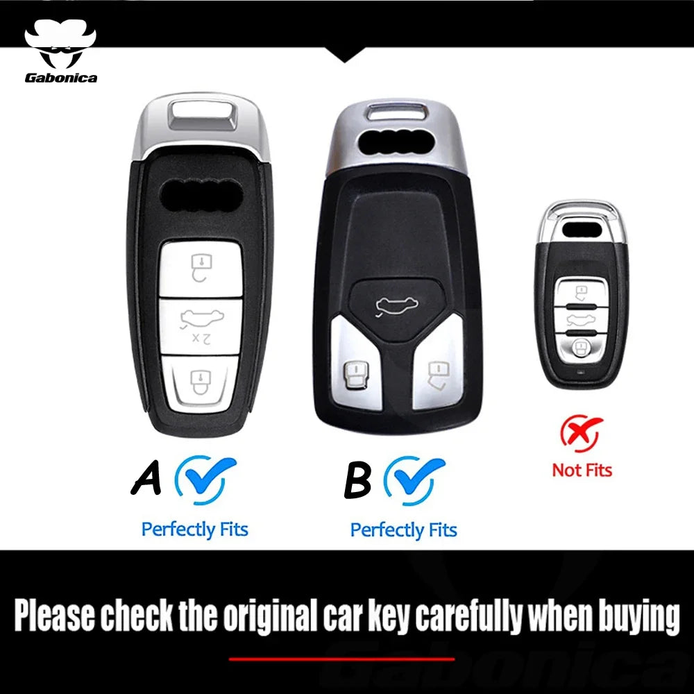 Alloy Car Key Case Cover Shell Fob For Audi A1 A3 Q2L Q3 S3 S5 S6 TT TTS Q7 Q5 A6 A4 A4L Q5L A5 A6L A7 A8 Q8 S4 S8 Accessories