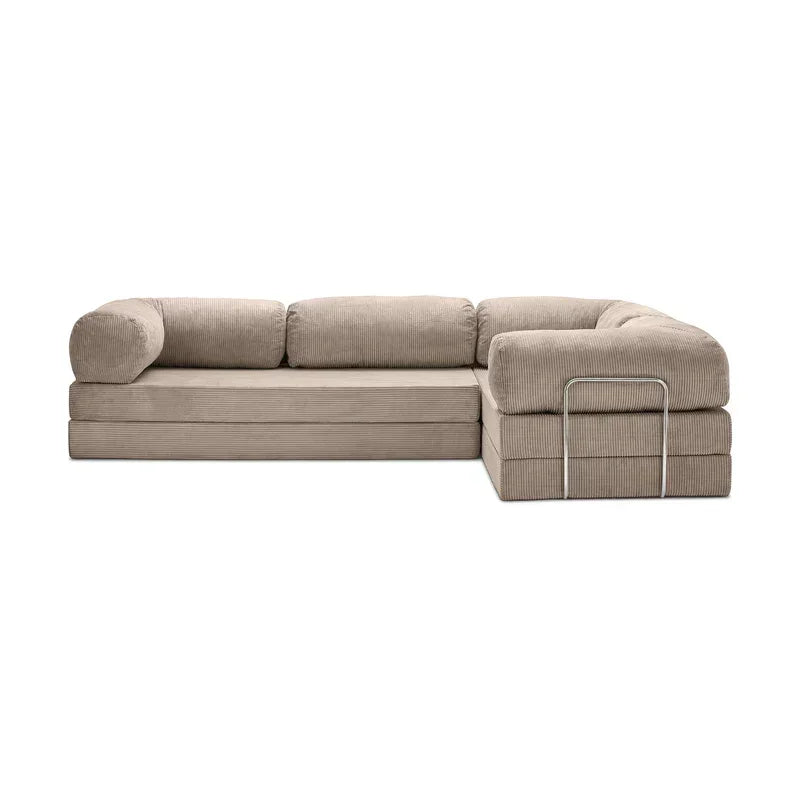 Modern High-Density Foam Corner Sofa Bed with Vacuum Compression for Living Room