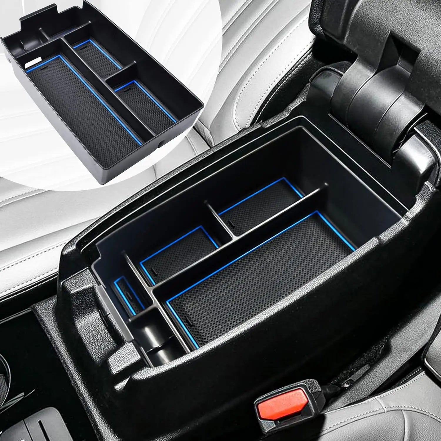 Center Console Organizer For Ford Escape and  Bronco Sport Accessories,  Armrest Secondary Storage Box