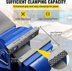 6" Heavy Duty Bench Vise, Double Swivel Rotating Vise Head/Body Rotates 360°,Pipe Vise Bench Vices 30Kn Clamping Force