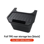 YZ For Tesla Model 3 Y Juniper Highland Rear Seat Storage Box Organizer Car Center Console Bins Backseat Trash Can Garbage Bag