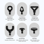 Cordless Dual Head Percussion Massage Gun with Detachable Extension Handle Deep Tissue Back Massager for Hard to Reach Muscle
