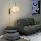 Modern Nelson Ball Wall Sconce Modern Japanese Wall Lamp for Living Room Bedroom Home Bedside Office Hotel Silk Cloth Lamps