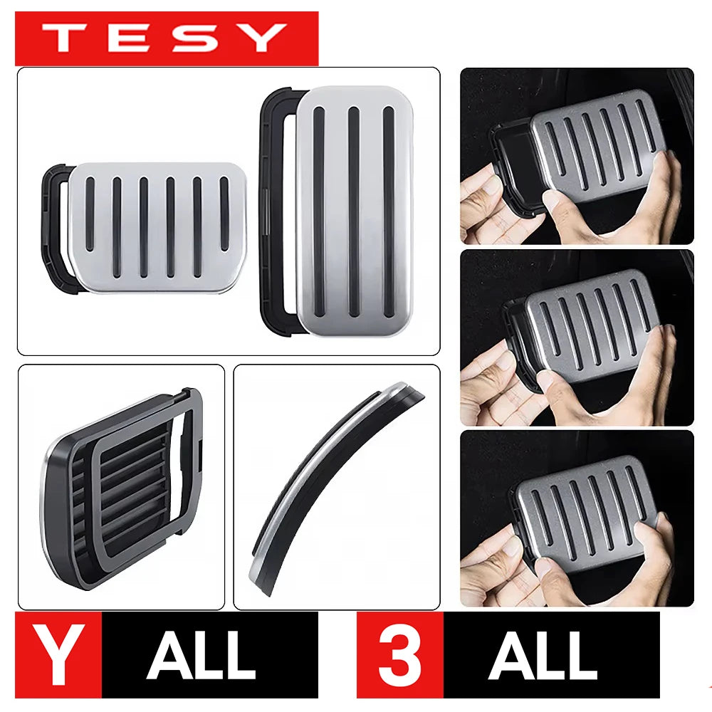 For Tesla Model Y Juniper 2025-2020 Launch Model 3 2017-2024 Highland Accelerator Brake Pedal Anti Slip Foot Rest Cover
