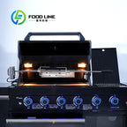 New Stainless Steel Grill BBQ Grill Camping Bbq Outdoor Kitchen Modern Black Finish Cabinets Island Customize
