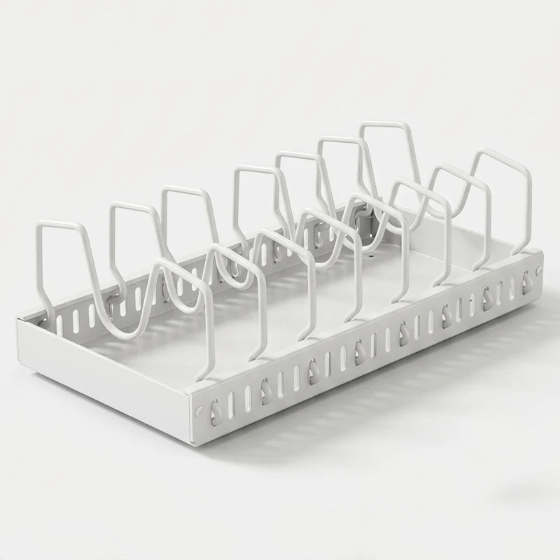 1Pc Multifunctional Pull Out Kitchen Organizer for Pots Pans Pot Lid Holder Spice Rack Dish Drying Drawer Storage