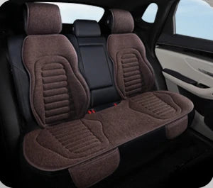 All-Season Linen Car Seat Covers Universal Fit for Sedans SUVs Trucks - Breathable Durable Comfortable Interior Accessories