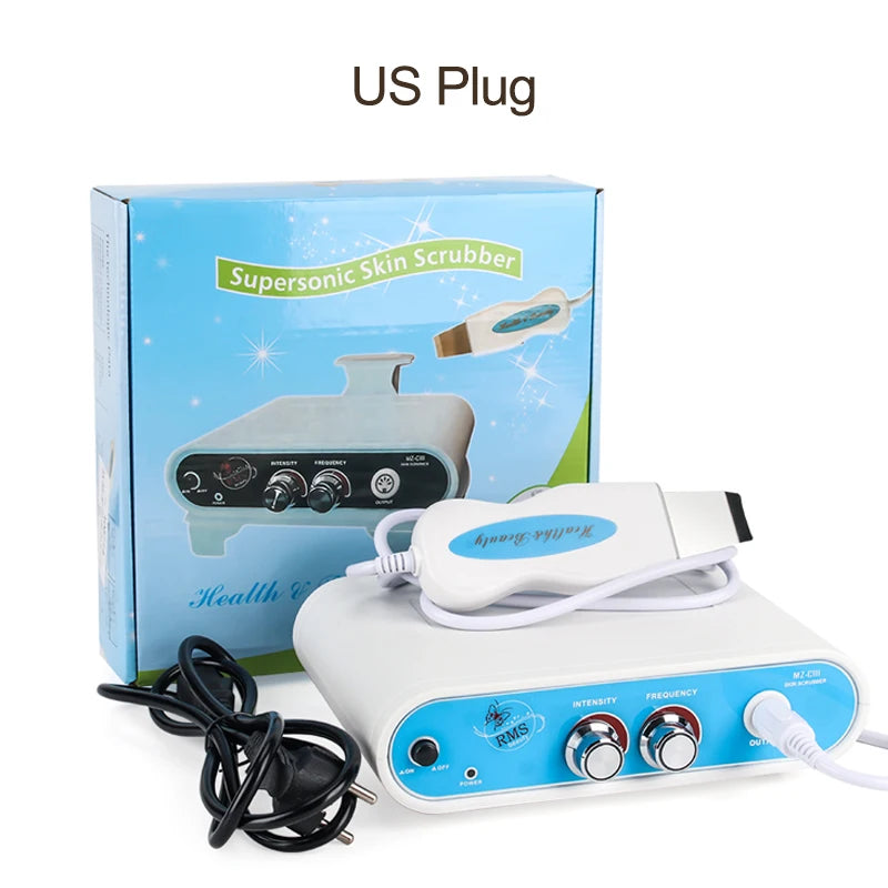 Powerful Ultrasonic Facial Skin Scrubber For Deep Cleaning Blackhead Acne Spots Remover Home Used Beauty Tool Skin Care Device