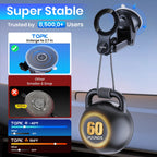 TOPK D53X Magnetic Car Mount, Mag-Safe Design, Easy Installation for Dashboard/Windshield, Fits iPhone 12/13/14/15/16