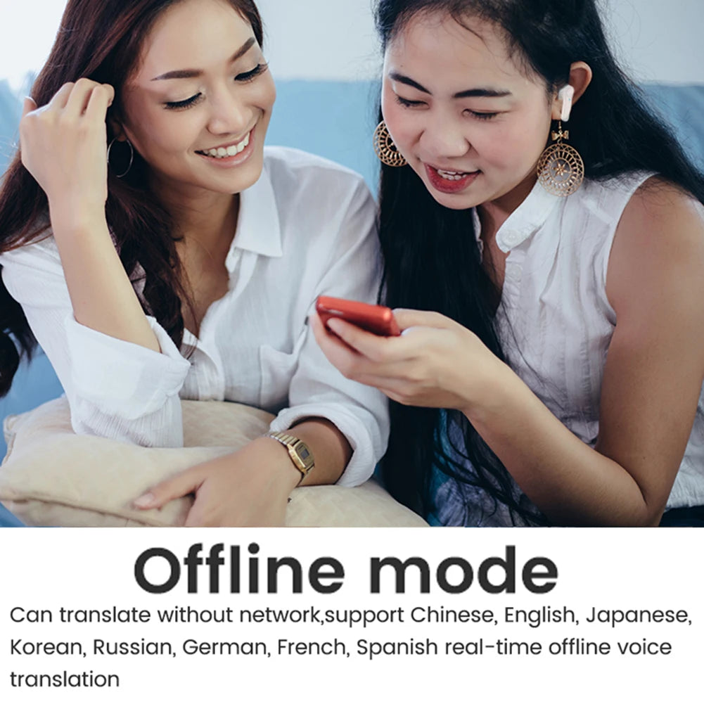 B11 144 Languages Real Time Translator Earbuds Wireless BT Translation Earphones Noise Cancelling for Sports Business Travel