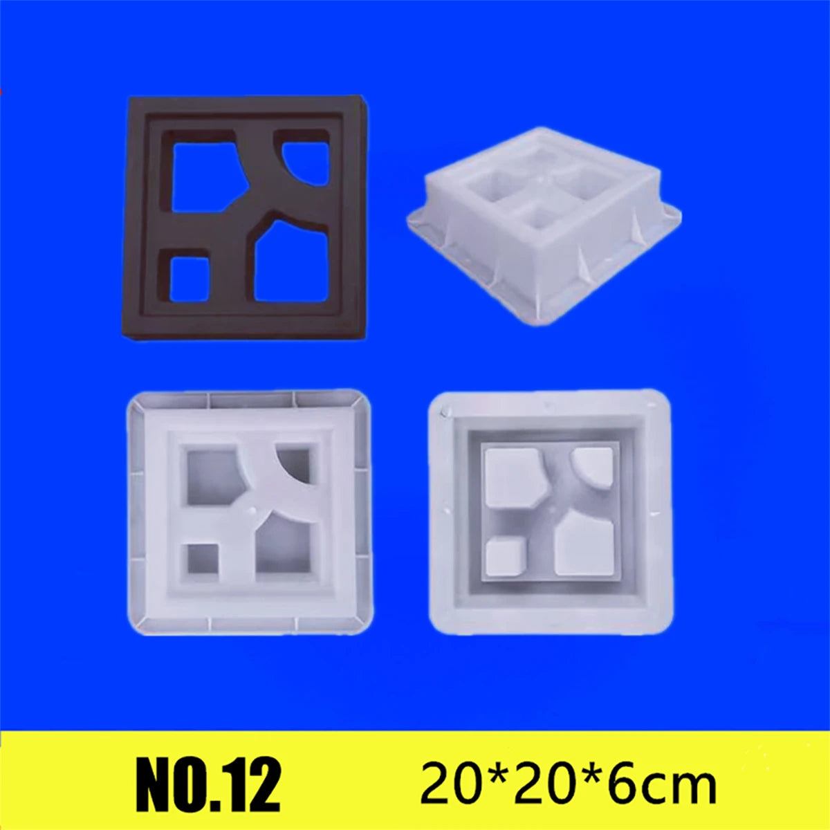 Cement Brick Mold Plastic Decorative Wall Window Mould Antique Garden Building Ornament Concrete Hollow Cement Brick Molding 1Pc