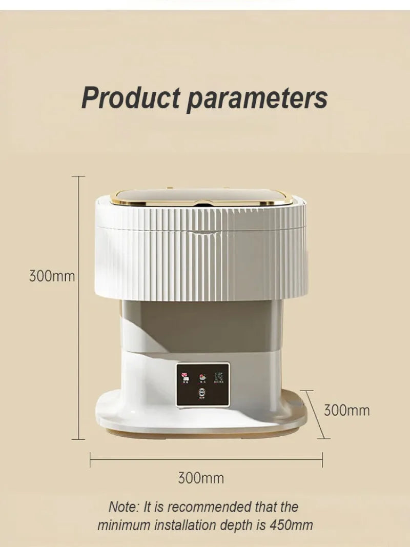 12L Large Capacity Fully Automatic Mini Folding Washing Machine Mini W