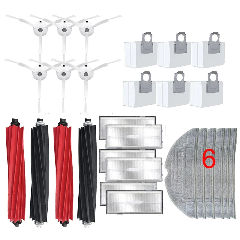 For Roborock S8 Pro Ultra Robot Vacuum Spare Parts Main Side Brushes Mop Cloths HEPA Filters Dust Bags Accessories
