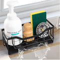 Multifunctional Kitchen Sink Storage Rack - Metal Sponge Holder, Dishwashing Liquid Storage Box, and Self-Draining Tray - No-Drill Installation, Compact Storage, High-Quality Manufacturing, Kitchen Sink Accessories, Sink Storage Rack