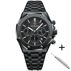 BINBOND B0161 Men's Luxury Luminous Waterproof Stainless Steel Watch