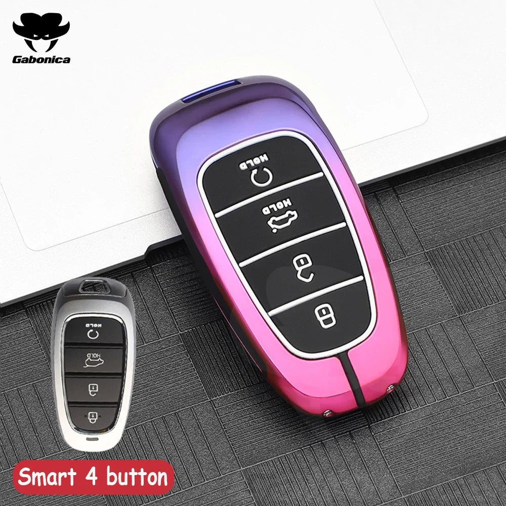 3 4 Buttons New Car Smart Key Case Cover For Hyundai N Performance Tucson Solaris Sonata Hybrid NEXO NX4 Santafe dn8 Accessories
