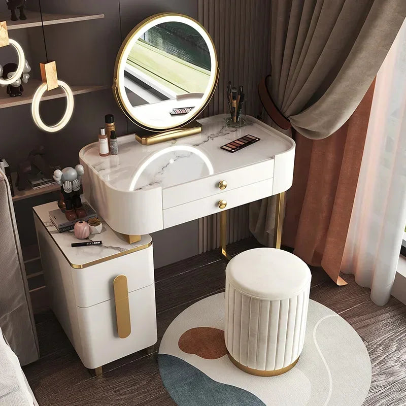 Vanity Makeup Desk Dressing Vanity Makeup Desk Organizers Mirror Storage Dressers Bedroom Multifunctional Schminktisch Furniture