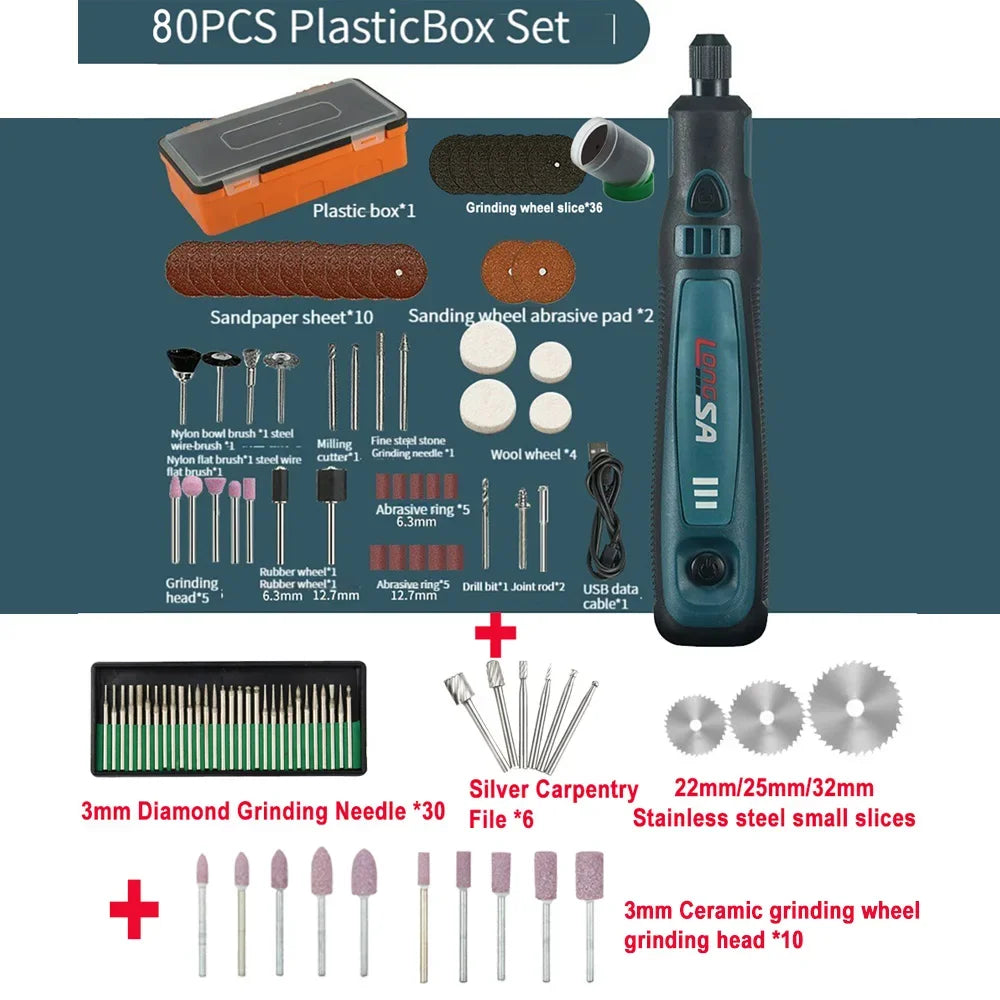 3.6V 5000-10000-15000r/min Electric Hand Drill Mini Engraver Drill Kit Tools Cordless Grinder Engraving Griding Drilling Machine